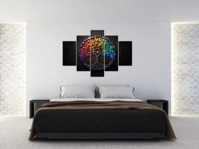 Obraz – Strom plný farebných sŕdc (150x105 cm)