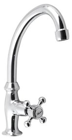 Stojančekový umývadlový ventil v lesklej striebornej farbe Antea – Sapho