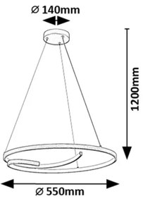 Rabalux 72367 - LED Luster na lanku NILOO LED/40W/230V 4000K
