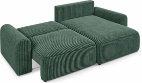 Rozkladacia obojstranná sedacia súprava do L NORDEN TILIA 250x140 cm, zelená