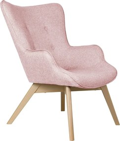 Svetloružové kreslo Niko – Ropez