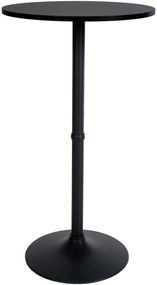 Barový stôl okrúhly DS25199, čierny / rám čierny - v108 x Ø60 cm