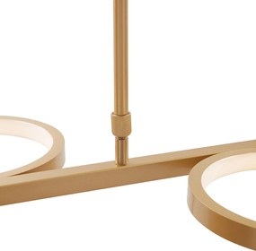 Moderné závesné svietidlo zlaté vrátane LED 3-stupňové stmievateľné 3-svetlo - Vivé