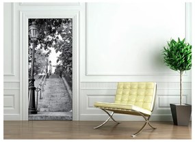 Adhezívna samolepka na dvere Ambiance Parisian Stairs