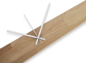 SENTOP | Minimalistické hodiny z prírodného dreva I SENTOP MAS020-3041-SILVER-60x8cm analógové