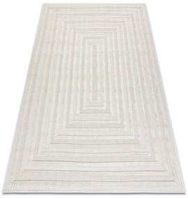 Koberec SANTO  SIZAL 0999, geometrické tvary, biely