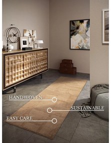 Béžový ručne tkaný vlnený behúň 80x250 cm Alexis – Villeroy&amp;Boch
