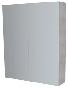 Mereo, Mereo Kúpeľňová zrkadlová skrinka 80 cm, galerka, 2 x dvierka, Multidecor, Chromix strieborný, MER-CN798G82ACST