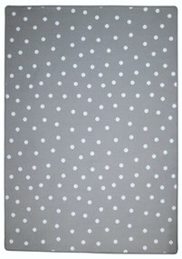 Vopi koberce Kusový detský koberec Puntík šedý - 140x200 cm