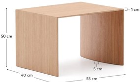Odkladací stolík v dekore duba 40x55 cm Litto – Kave Home