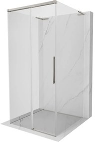 Mexen Rox-3SL, 3-stenný posuvný sprchový kút 95 x 95 cm, 8mm číre sklo, oceľový profil, 8C2L-095-095-97-00-3S