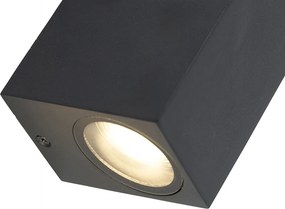 Moderná nástenná lampa čierna 2-svetlá IP44 - Baleno