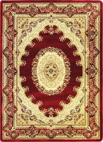 Koberec Adora 5547 RED – červený vzorovaný obdĺžnik Rozmer: 60x90 cm