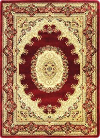 Koberec Adora 5547 RED – červený vzorovaný obdĺžnik Rozmer: 280x370 cm