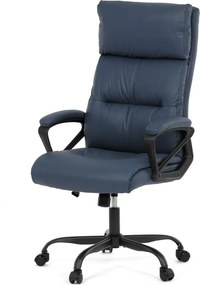 Kancelárske kreslo PEDRO — ekokoža, modrá