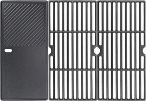 Liatinová Sada 2x rošt grilovacia doska pre plynový gril, obojstranná