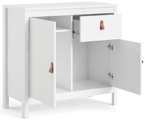 Biela nízka komoda 82x80 cm Madrid – Tvilum