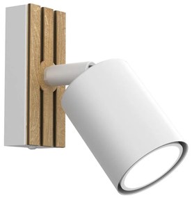 Luminex Nástenné bodové svietidlo TERRA 1xGU10/8W/230V biela/dub LU9976A