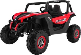 Ramiz Elektrická bugina SuperStar pre deti červená + MP4 + pohon 4x4 + diaľkové ovládanie + batožinový priestor + LED + zámok dverí
