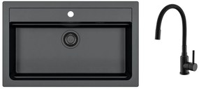 SET ALVEUS ATROX 40/91 BLACK ADDITION + BATERIE MINTAS BLACK MATT