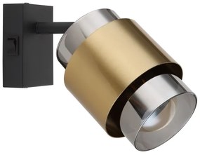 Globo 15560-1 - Nástenné bodové svietidlo MILLEY 1xE27/40W/230V čierna/mosadz