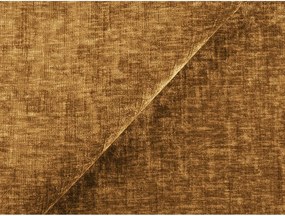 Ženilková rozkladacia rohová pohovka v horčicovej farbe (ľavý roh/s leňoškou) Kuki – Makamii