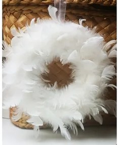 Veniec biele perie  14 cm