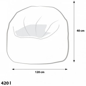 EF5008 Ecopuf Sedací vak ECOPUF - ISLAND Velvet Menčester SZ72