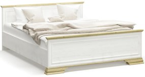 Manželská posteľ s roštom Igins LB-160 160x200 cm - sosna Andersen / dub zlatý