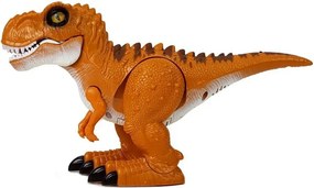 LEAN Toys Diaľkovo ovládaný dinosaurus R/C, hnedý, so zvukom a svetlom, tyranosaurus