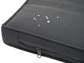 Záhradná súprava 2 kresiel, pohovky a stolíka HWC-F55 - hnedá, vankúše tmavosivá