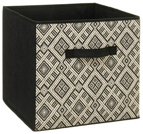 Úložný box Ethnique 31x31 cm čiernobiely
