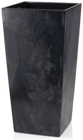 PLASTOVÝ KVETINÁČ PORTO 68X35X35 CM IMITÁCIA BETÓNU ČIERNA