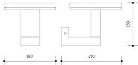 LED Vonkajšie nástenné svietidlo BARI LED/10W/230V 4000K IP54 antracit
