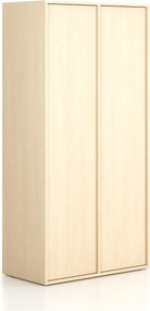 Kancelárska skriňa FRAME, 2x dvere, 872 x 450 x 1735 mm, PUSH-lock, breza