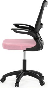 KA-K2006 PINK, Kancelárska stolička, ružová sieťovina a čierny plast