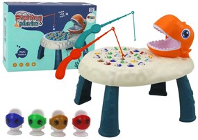 LEAN TOYS Rybolov stôl- arkádová hra Oranžový dinosaurus