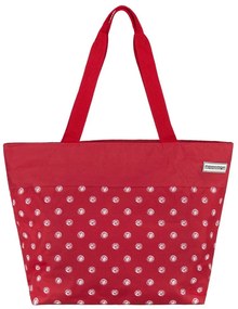 anndora Nákupná taška 17 litrov — červená s bodkami