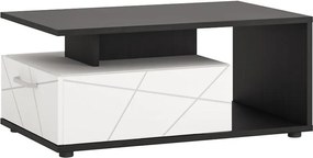 Konferenčný stolík Venezia VENT01 1S biela alpská/dub vicenza čierna /mdf biela L