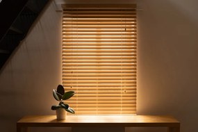 Okenné žalúzie - svetlohnedé Dĺžka žalúzií: 130 cm, Šírka žaluzie: 80 cm