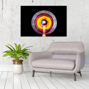 Obraz svetiel v kruhu (90x60 cm)
