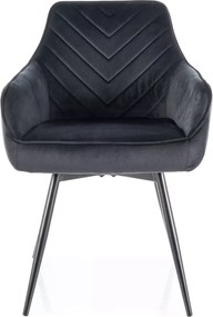 SI Služba Velvet Chair čierna