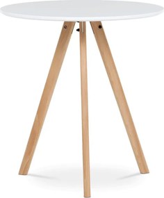 Jedálenský stôl DT-320 biely / naturálny
