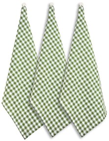 Home Elements Kuchynské utierky Zelené káro