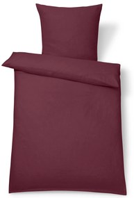 Ľanová posteľná bielizeň, vínová, štandardná veľkosť