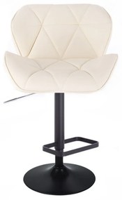 LuxuryForm DESIGN Barová stolička MILANO na čiernom tanieri - krémová