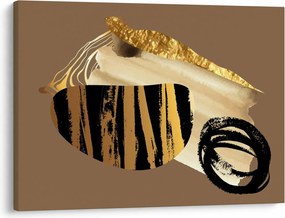 Obraz - Abstrakcia golden brown N⁰2 (70x50 cm)