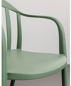 Flores kreslo sivozelené