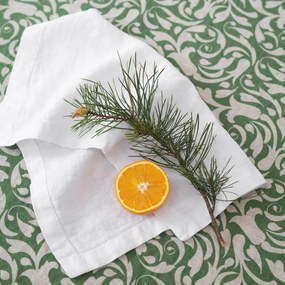 Ľanový obrus 140x300 cm Evergreen Damask – Linen Tales