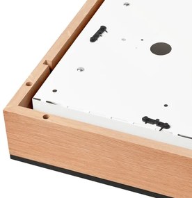 Stropné svietidlo OAK SQUARE 4xE27/15W/230V 39x39 cm dub/čierna